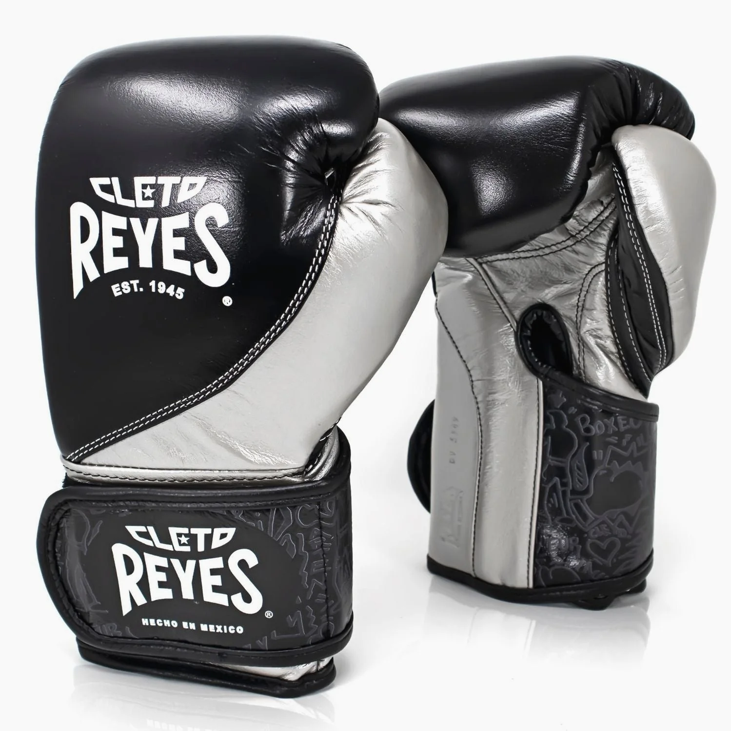 Boxing gloves Cleto Reyes High Precision Training CE7 Black-Silver 