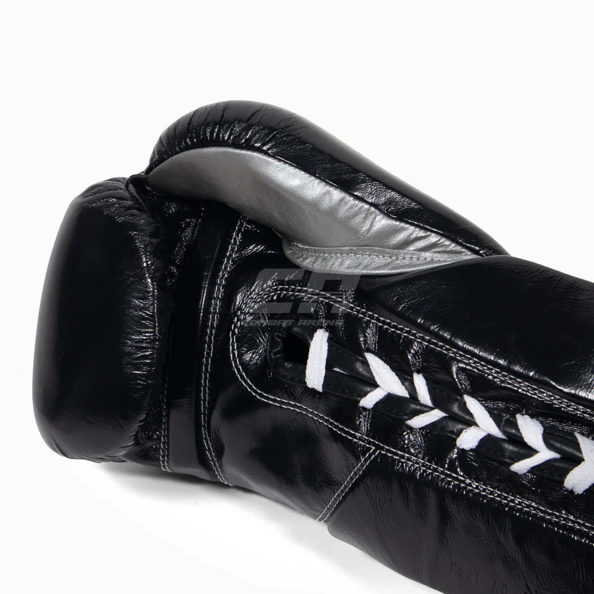 Boxing gloves Cleto Reyes Professional CB2 Black-Silver with laces  - Image 7