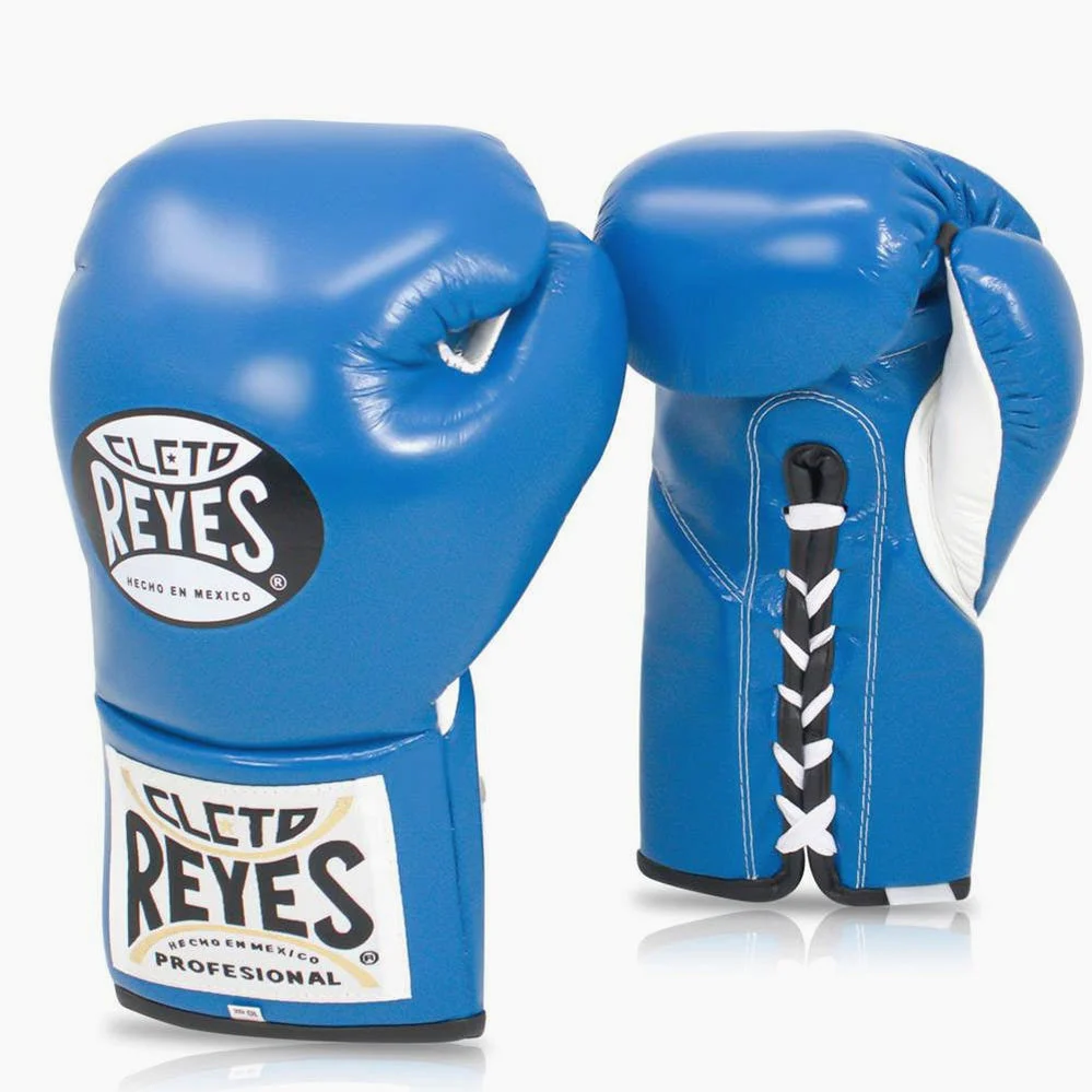 Boxing gloves Cleto Reyes Professional CB2 Blue with laces 
