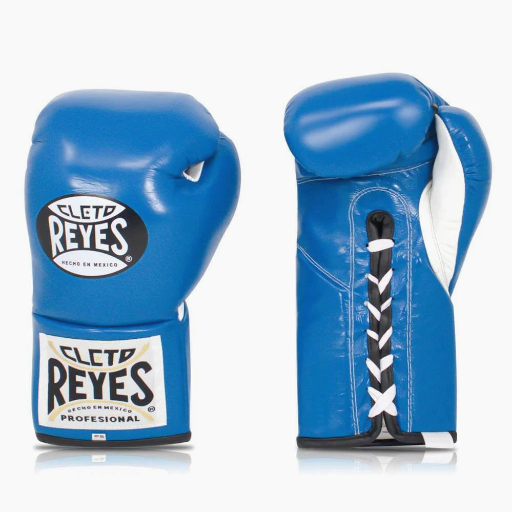 Boxing gloves Cleto Reyes Professional CB2 Blue with laces  - Image 2
