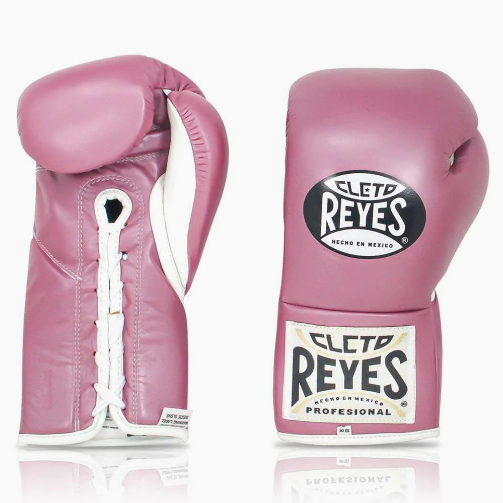 Boxing gloves Cleto Reyes Professional CB2 Pink with laces  - Image 2