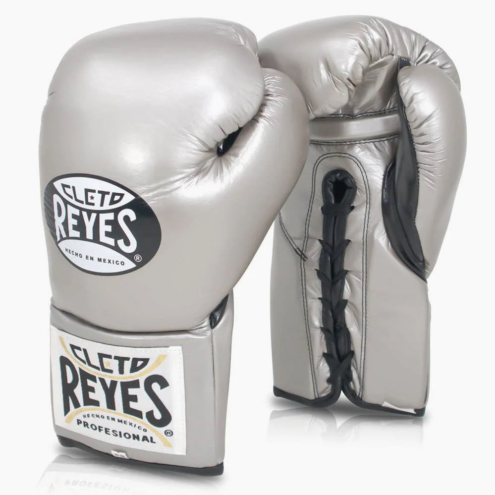 Boxing gloves Cleto Reyes Professional CB2 Platinum with laces 