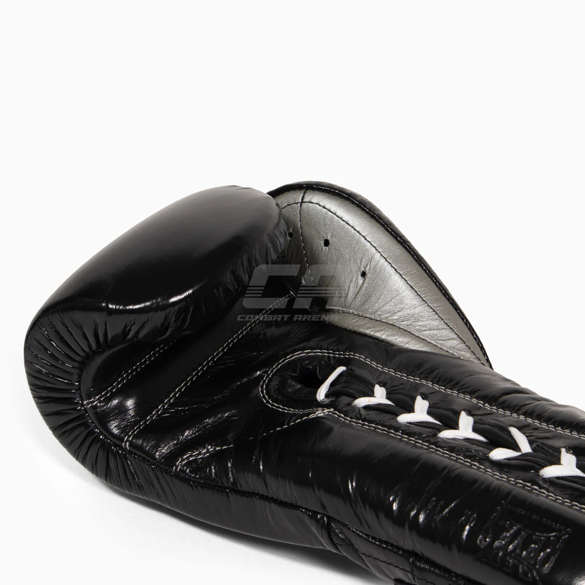 Boxing gloves Cleto Reyes Traditional Training CE4 Black-silver with Laces  - Image 10