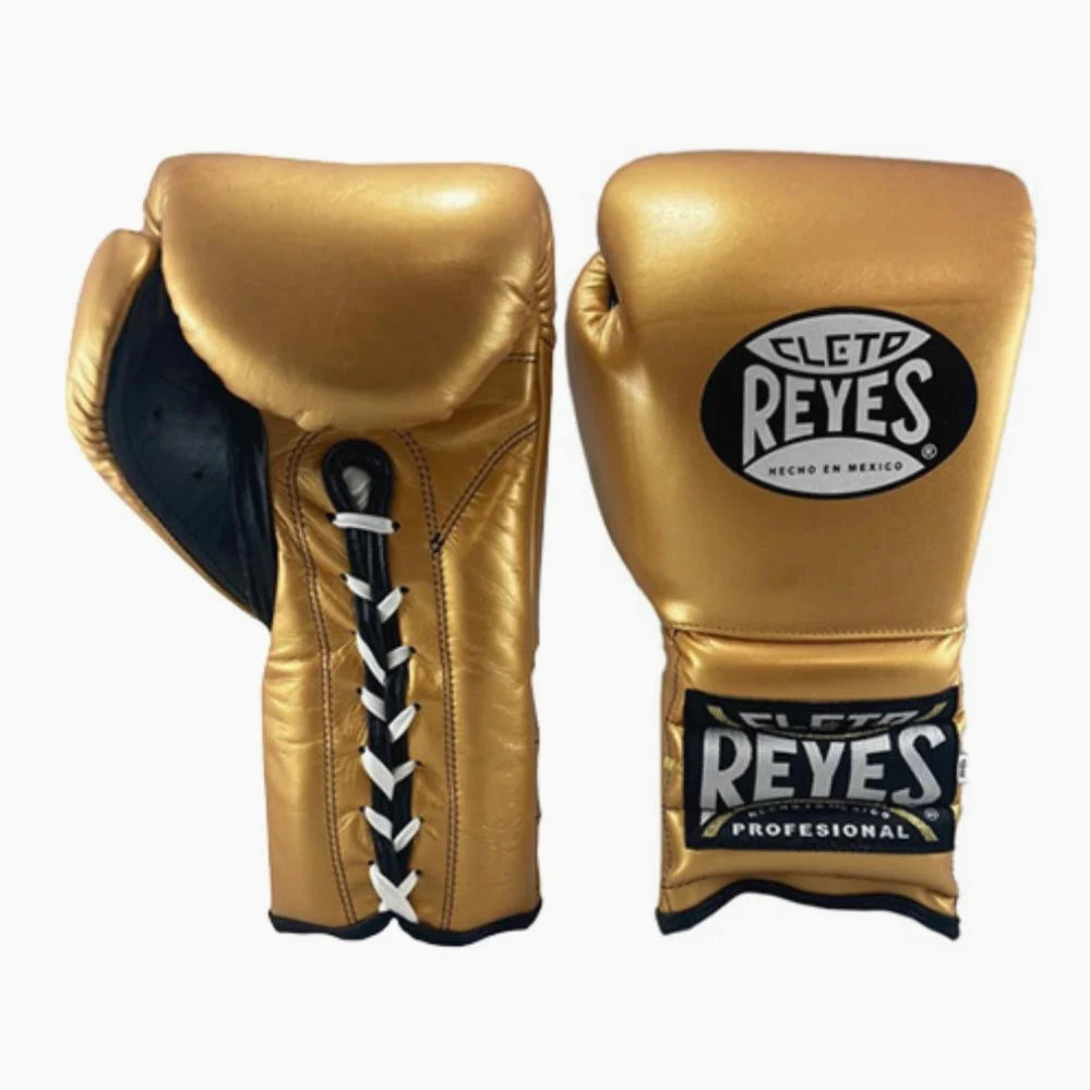 Boxing gloves Cleto Reyes Traditional Training CE4 Gold with Laces  - Image 2