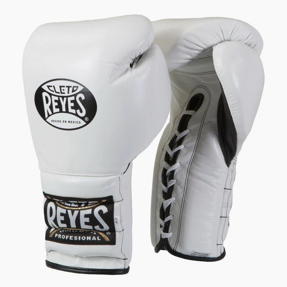 Boxing gloves Cleto Reyes Traditional Training CE4 White with Laces 