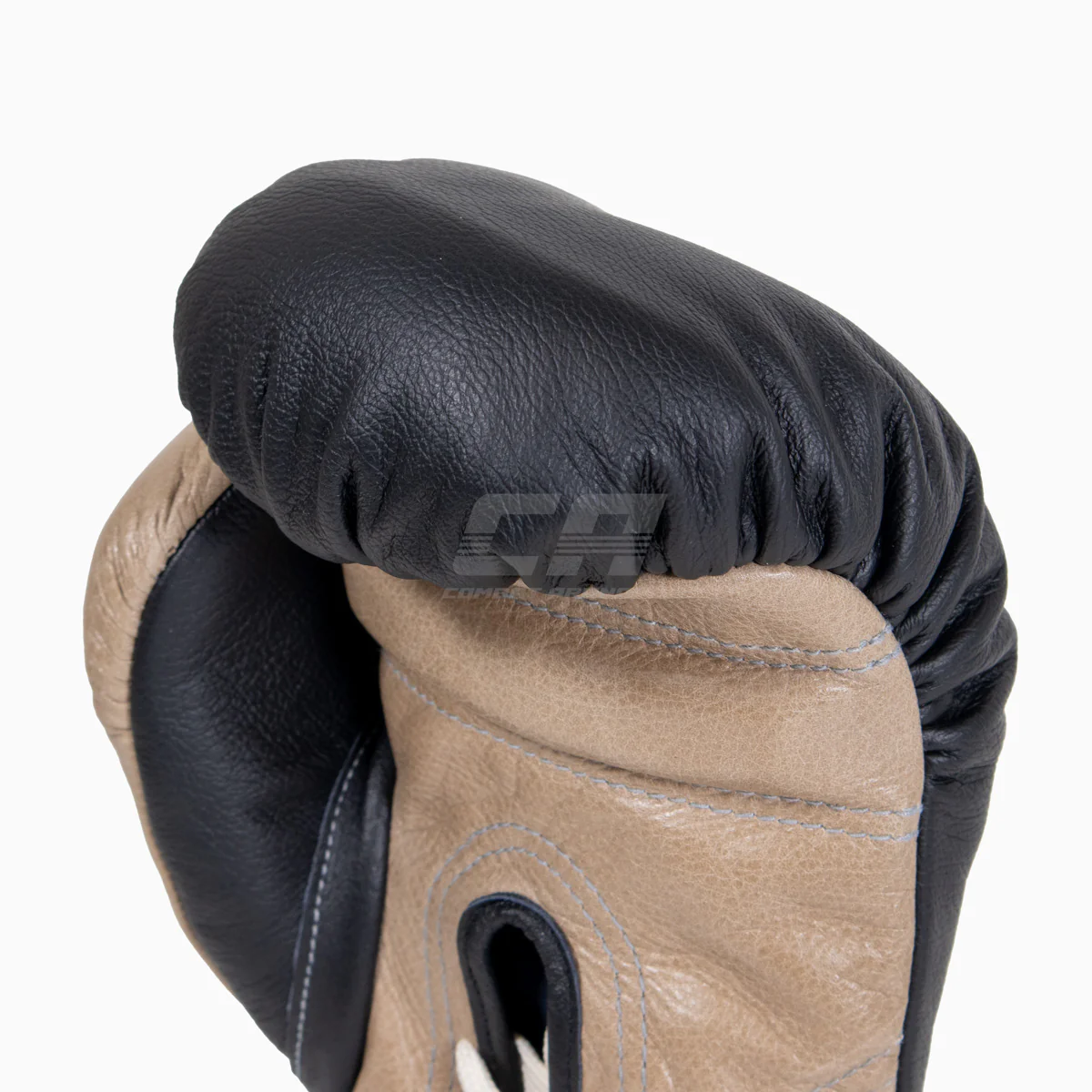 Boxing gloves Di Nardo with laces Black-Beige 12 oz  - Image 6