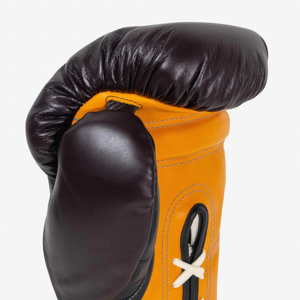 Boxing gloves Di Nardo with Laces 16 Oz Burgundy-yellow  - Image 7