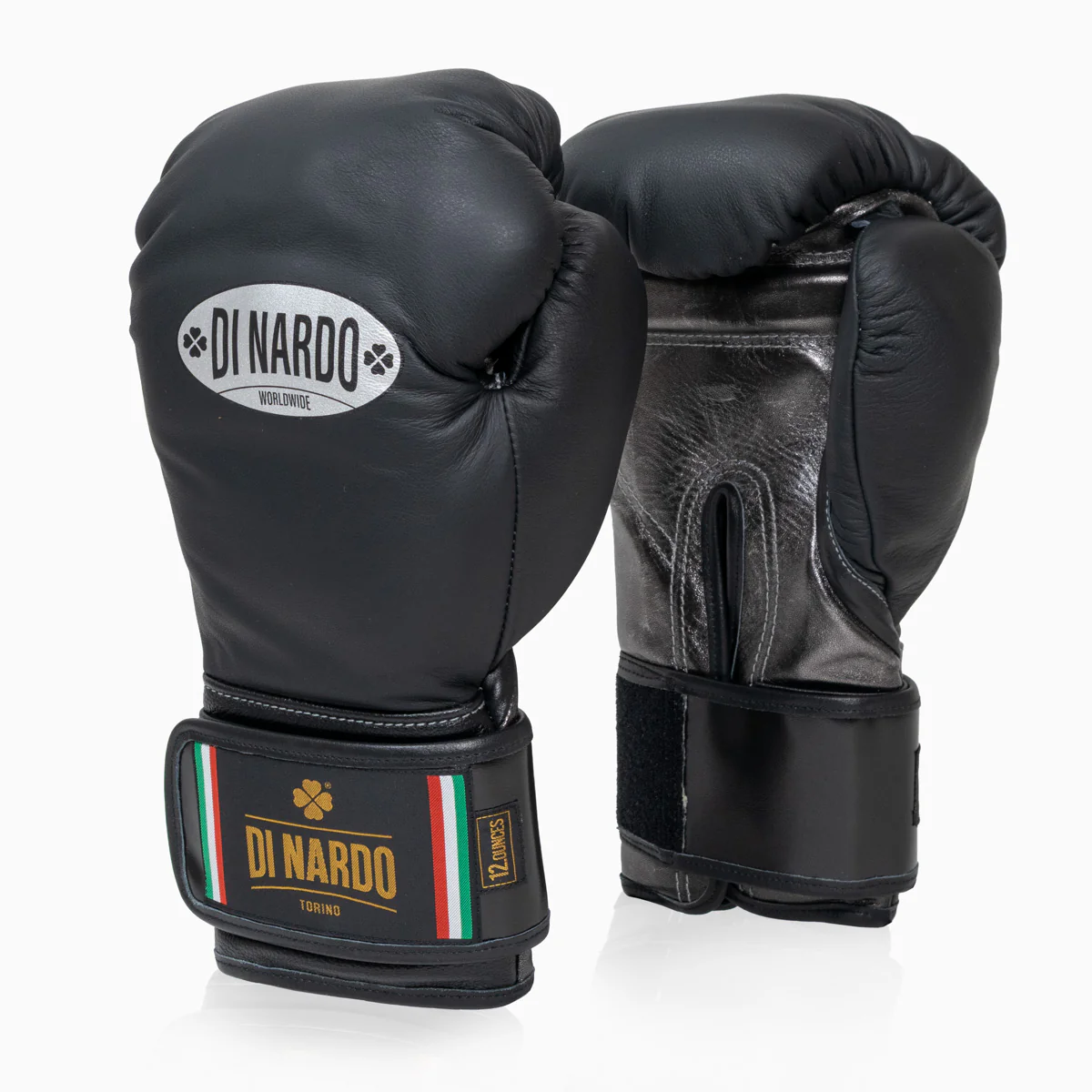 Boxing gloves Di Nardo with Velcro 12 Oz Dark silver-black  - Image 2