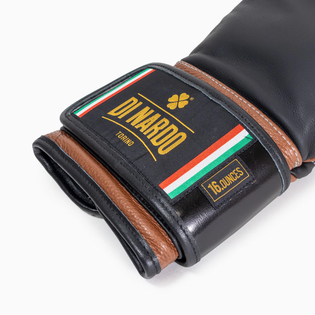 Boxing gloves Di Nardo with Velcro 16 Oz Black-brown  - Image 11