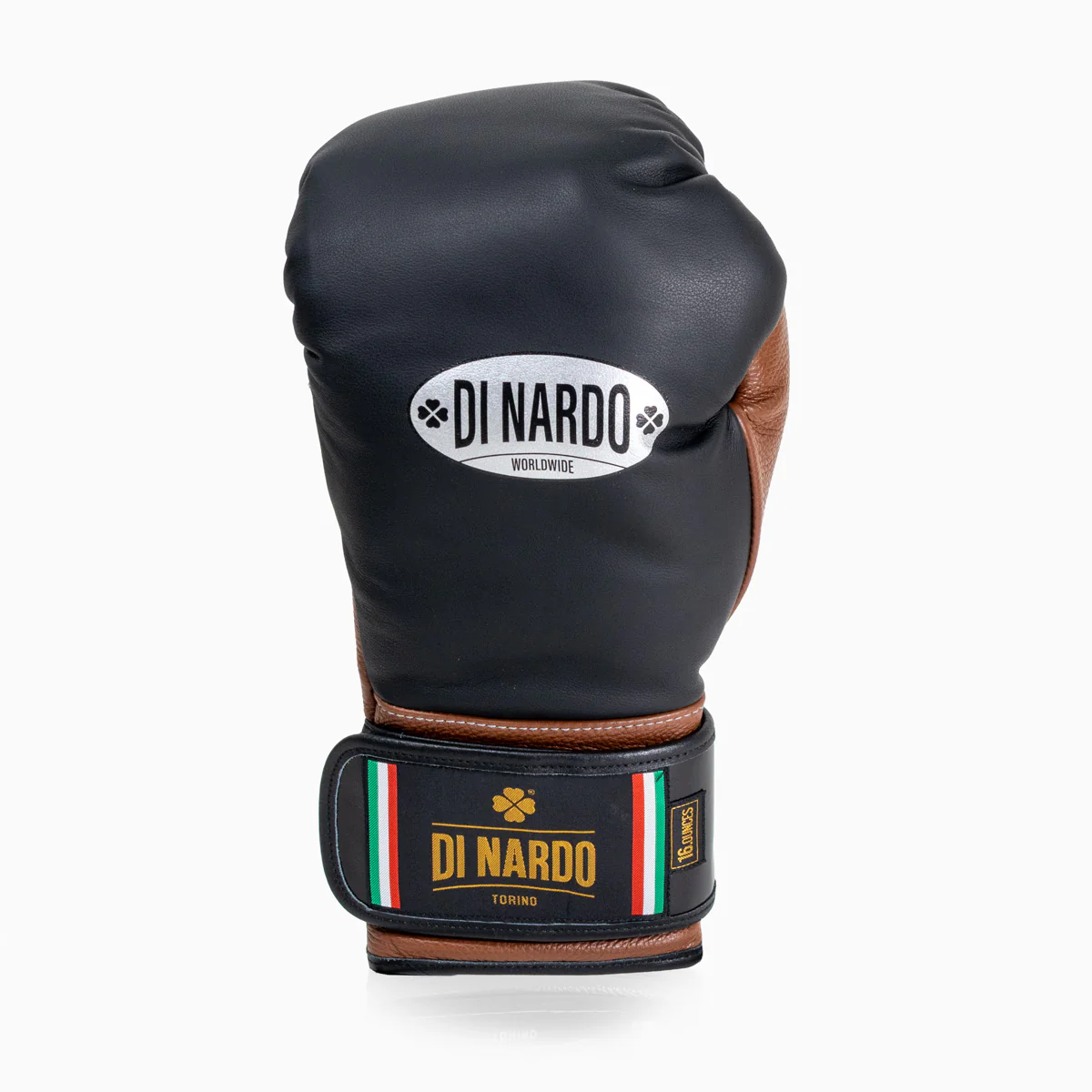 Boxing gloves Di Nardo with Velcro 16 Oz Black-brown  - Image 5