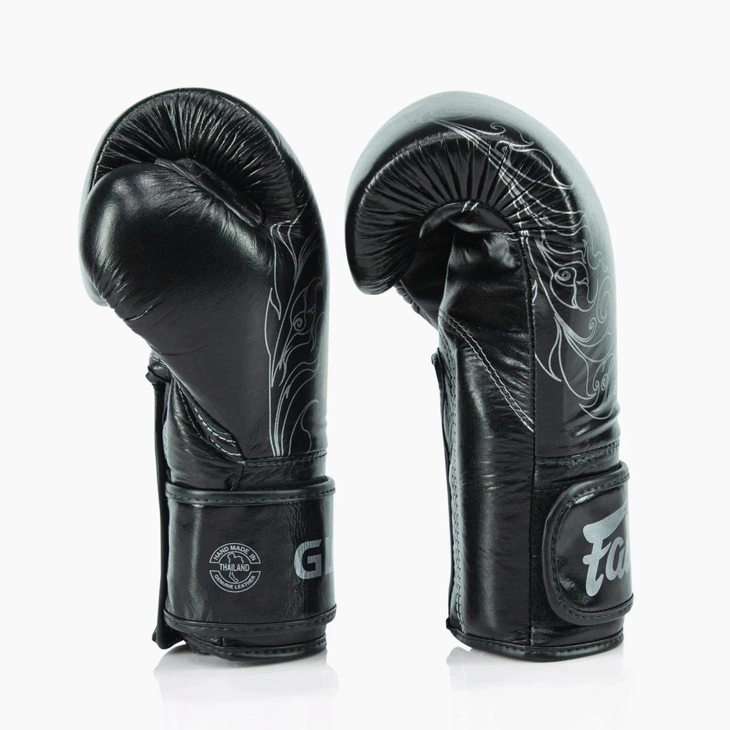 Boxing gloves Fairtex x Glory BGVG3 Black-silver  - Image 3
