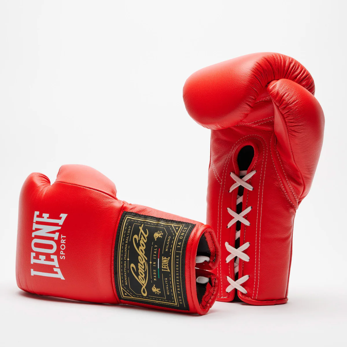 Boxing gloves Leone Sport Orlando Classico with laces Red 