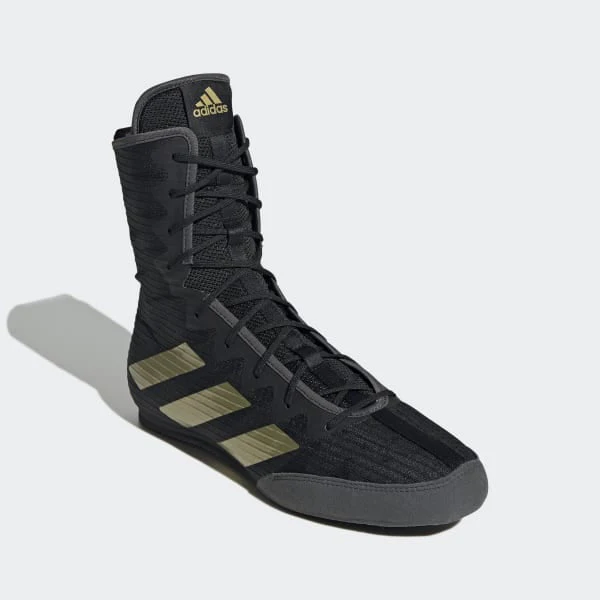 Boxing shoes Adidas Box Hog 4 Black-gold  - Image 2