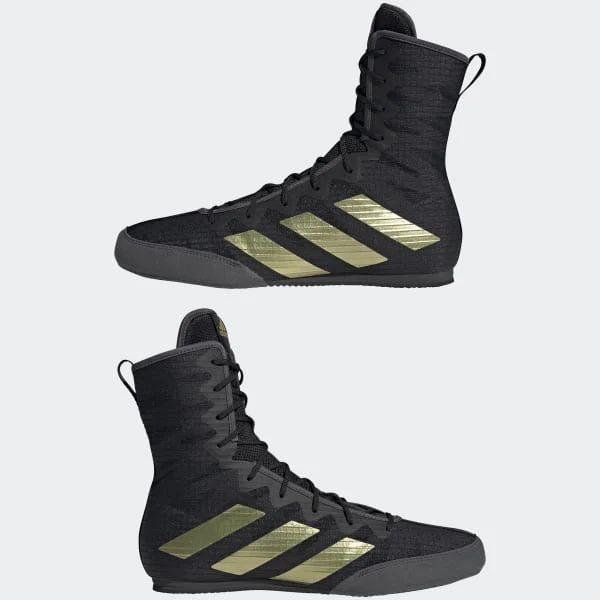 Boxing shoes Adidas Box Hog 4 Black-gold  - Image 4