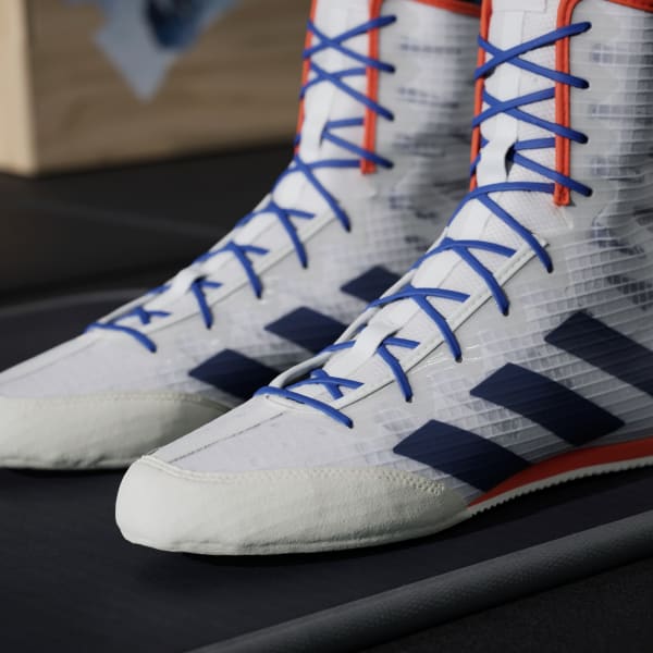 Boxing shoes Adidas Box Hog 4 White-blue  - Image 8
