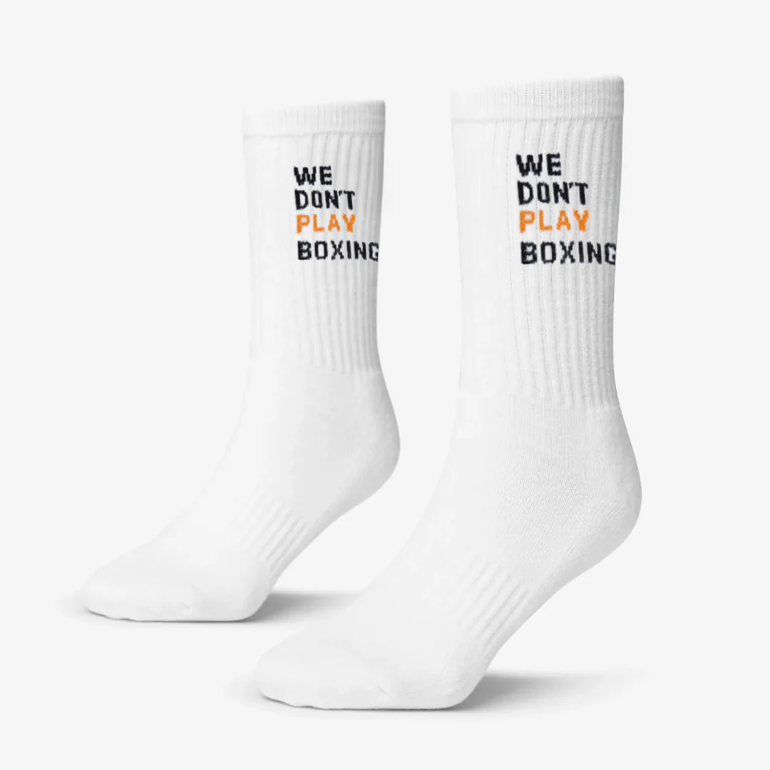 Socks Boxraw We Don't Play Boxing (3 pairs) White 