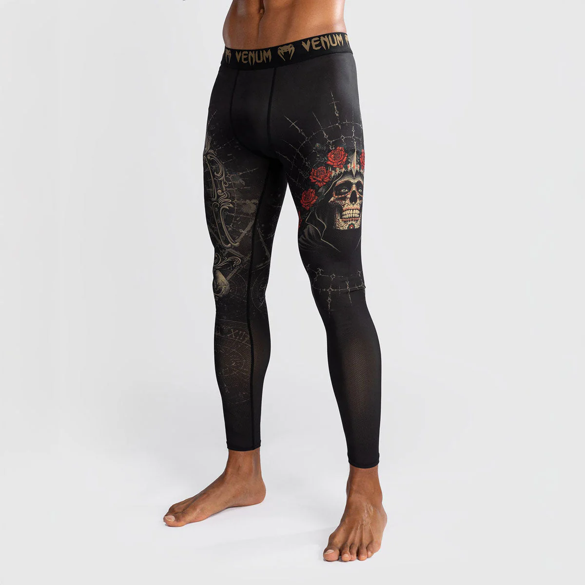 Compression pants Venum Santa Muerte 5.0 Black-Gold  - Image 6