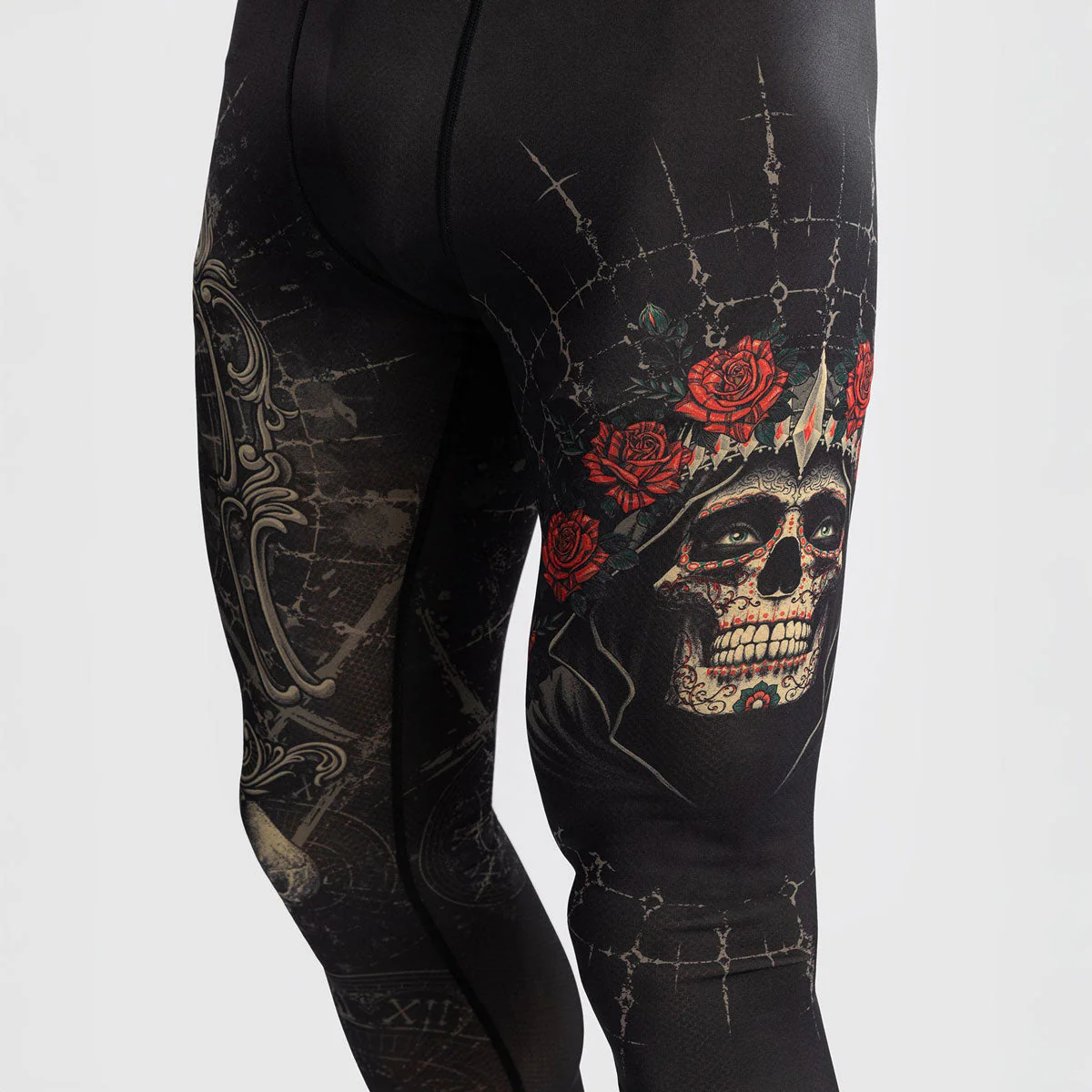 Compression pants Venum Santa Muerte 5.0 Black-Gold  - Image 7