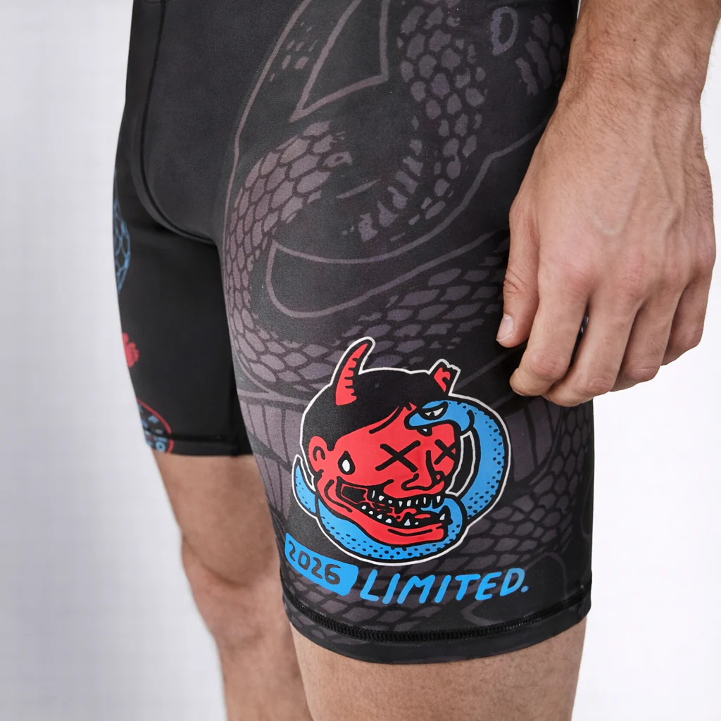Compression Shorts Half Sumo Black Mamba Neon  - Image 3