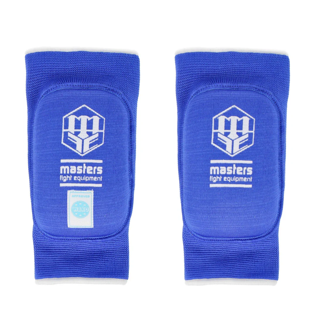 Elbow pads reversible elasticated Masters WAKO red blue  - Image 3