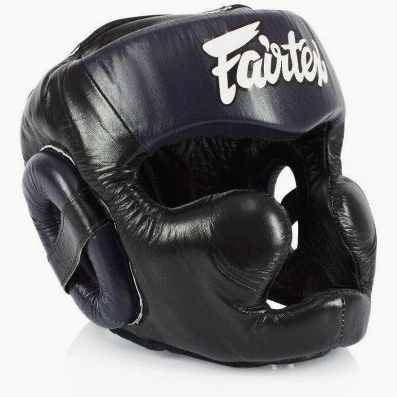 Headgear Fairtex Diagonal Vision Sparring HG13 Black-blue  - Image 2
