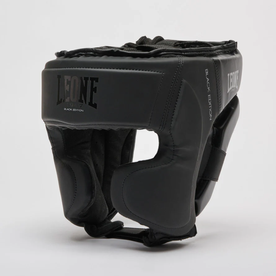 Headgear Leone Black Edition CS435 with Cheek Protector 