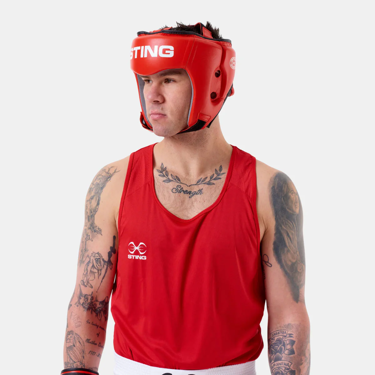 Headgear Sting Competition Approved World Boxing Red  - Image 3