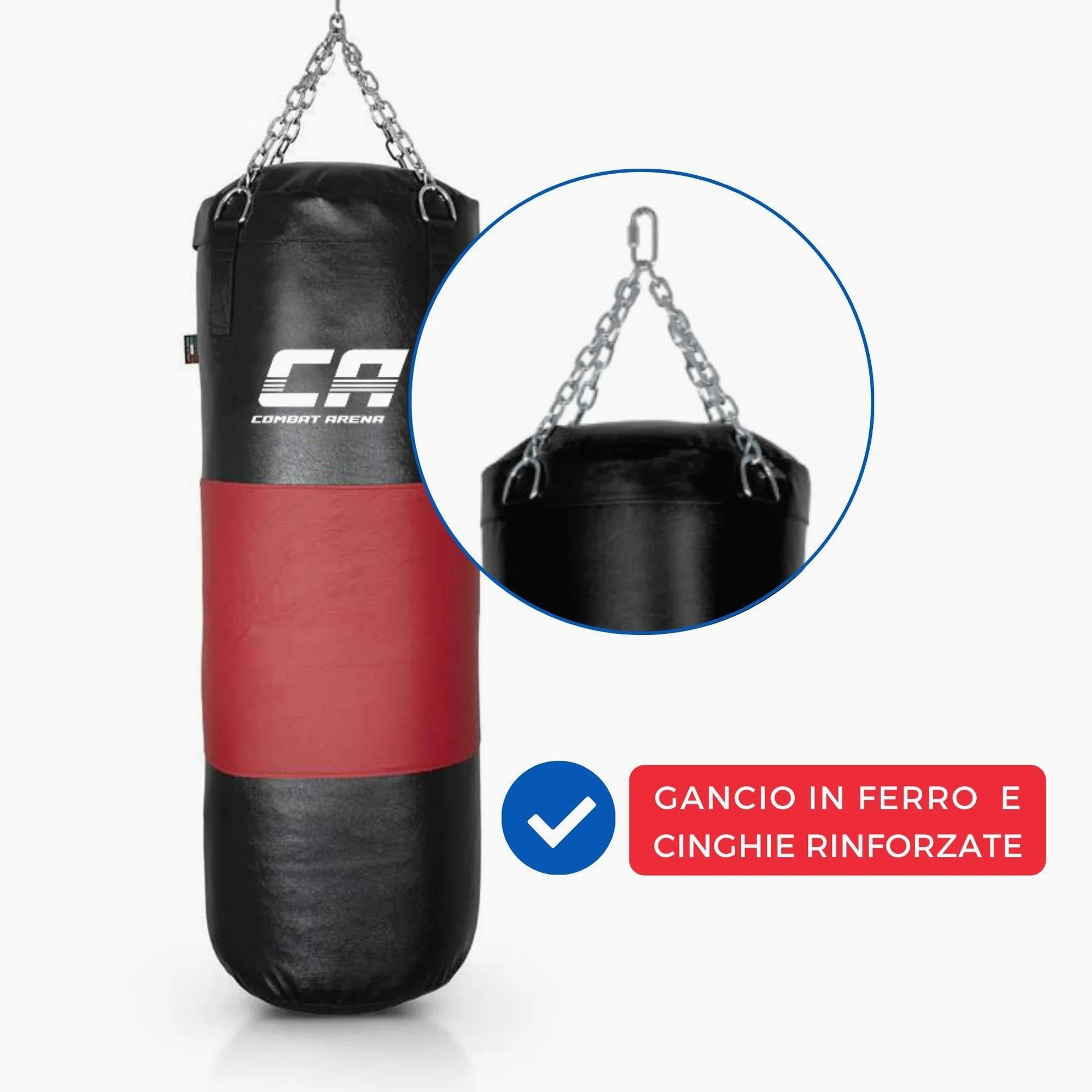 Heavy bag Combat Arena Leather strap 40 kg  - Image 3