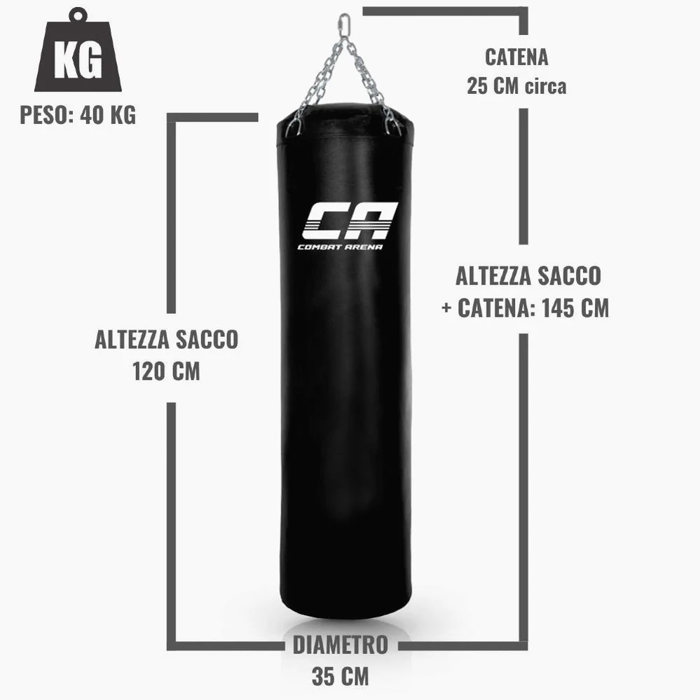 Heavy bag Combat Arena Training PRO 40 Kg Black  - Image 2