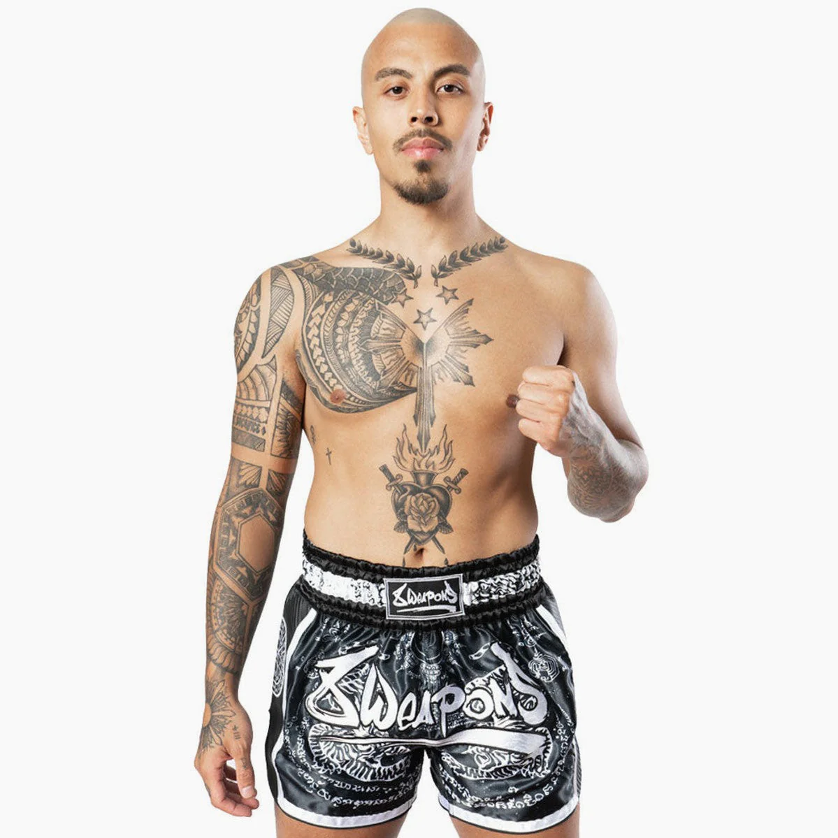 Kick-thai shorts 8 Weapons Carbon Sak Yant Tigers  - Image 5
