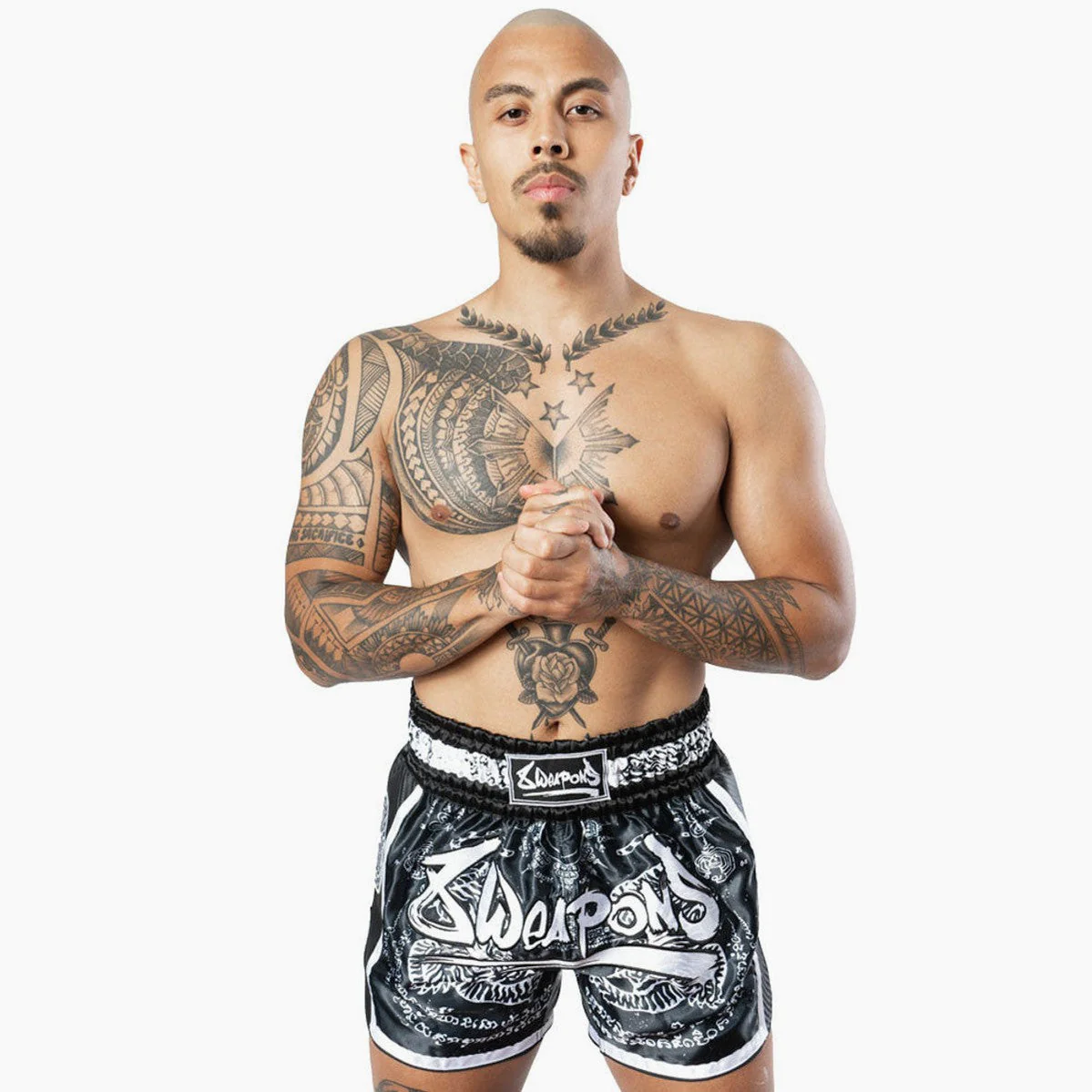 Kick-thai shorts 8 Weapons Carbon Sak Yant Tigers  - Image 6