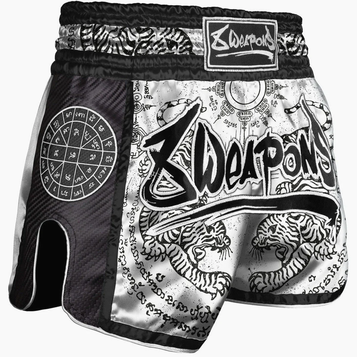Kick-thai shorts 8 Weapons Carbon Sak Yant Tigers  - Image 8