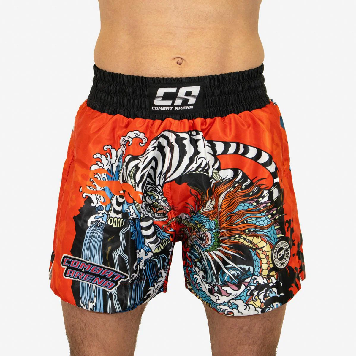Kick-thai shorts Combat Arena Yin Yang Battle Red 