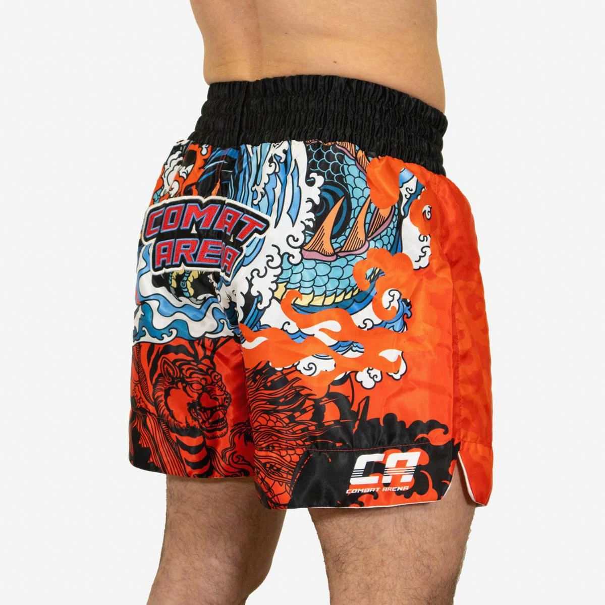 Kick-thai shorts Combat Arena Yin Yang Battle Red  - Image 6