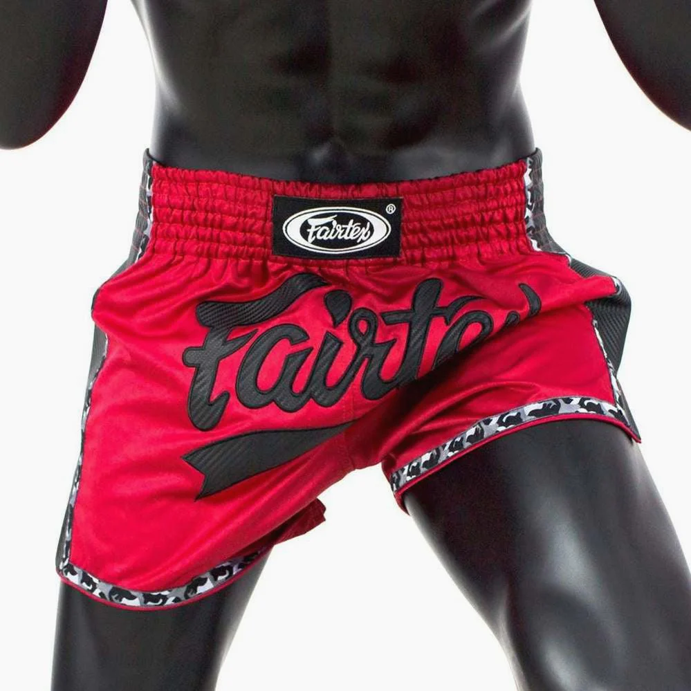 Kick-thai shorts Fairtex BS1703 Red  - Image 2