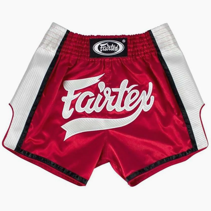 Kick-thai shorts Fairtex BS1704 Red-white 