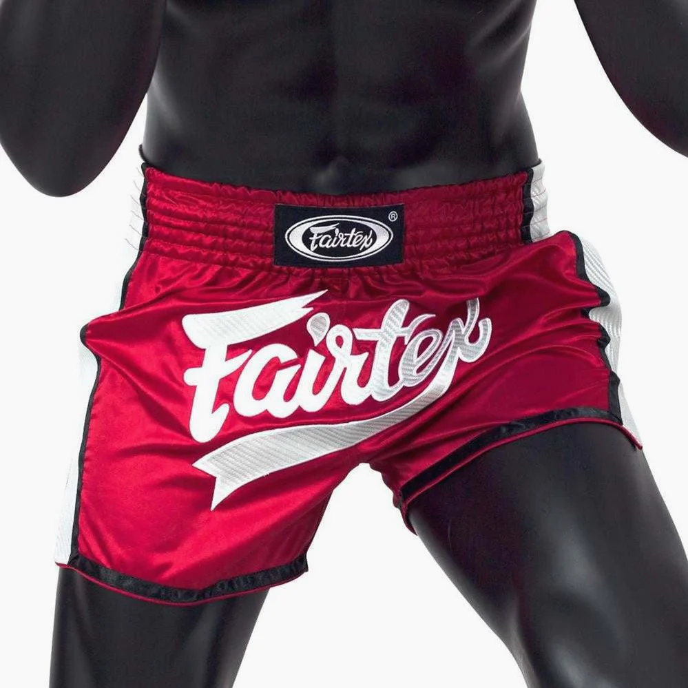 Kick-thai shorts Fairtex BS1704 Red-white  - Image 2