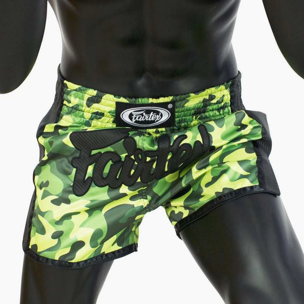 Kick-thai shorts Fairtex BS1710 Green Camo  - Image 2