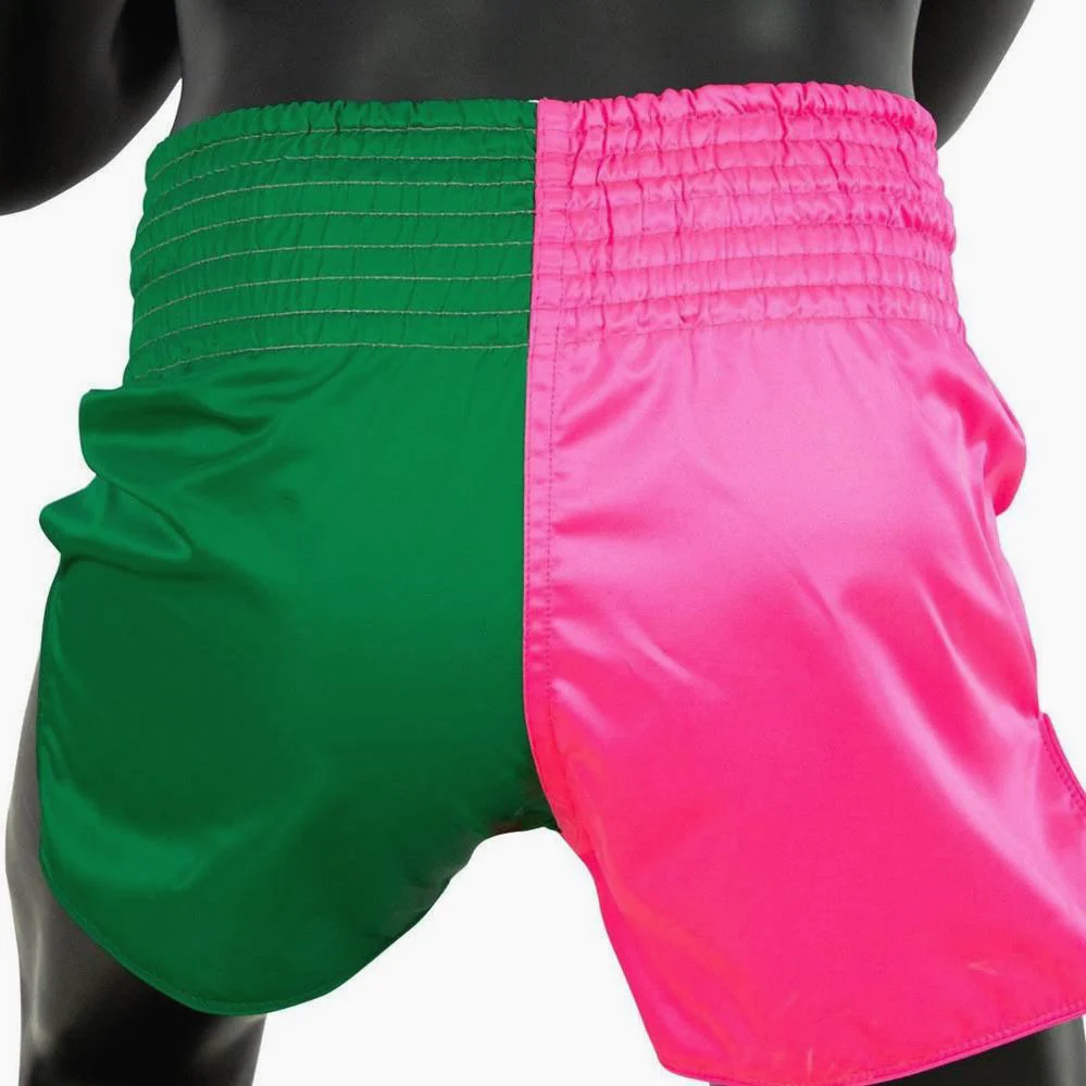 Kick-thai shorts Fairtex BS1911 Pink-Green  - Image 5