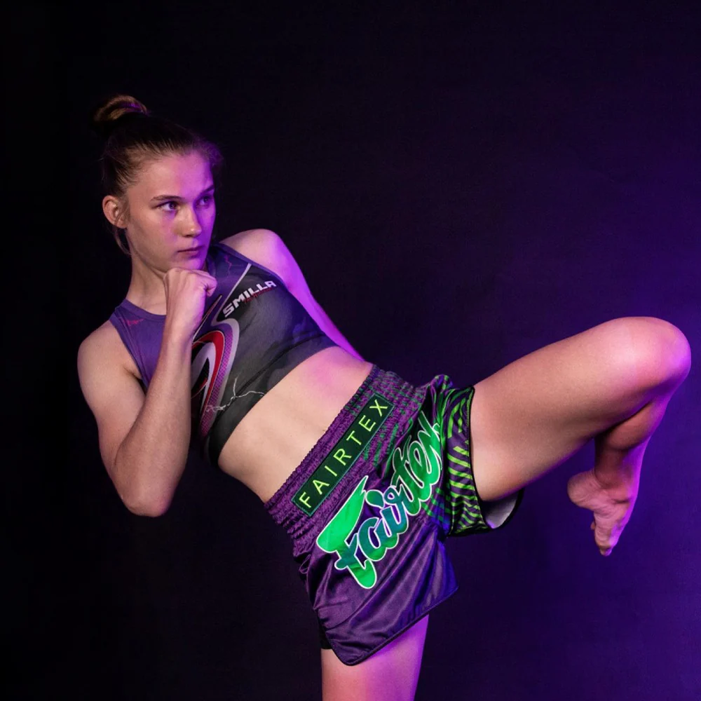 Kick-thai shorts Fairtex BS1922 Racer Purple  - Image 3