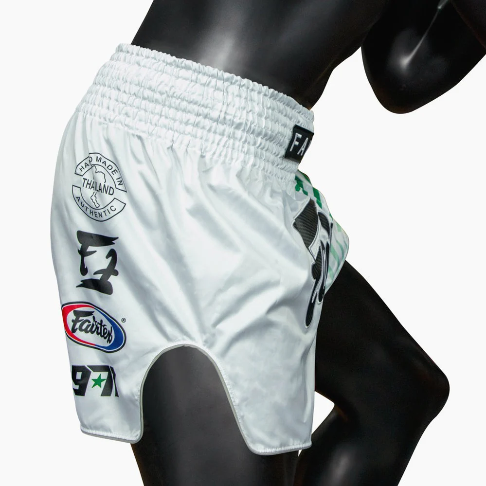 Kick-thai shorts Fairtex BS1923 White Racer  - Image 8