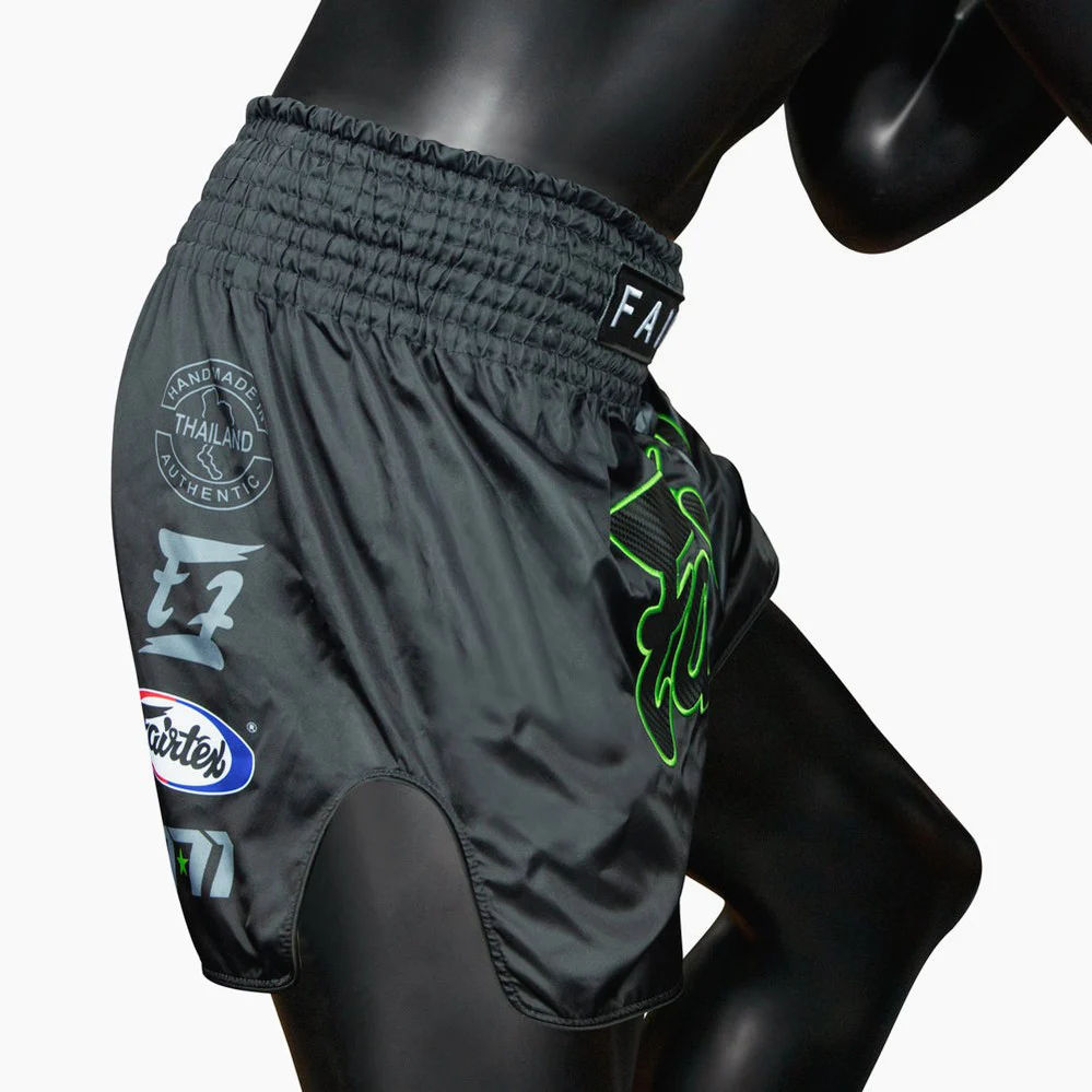 Kick-thai shorts Fairtex BS1924 Racer Black  - Image 7