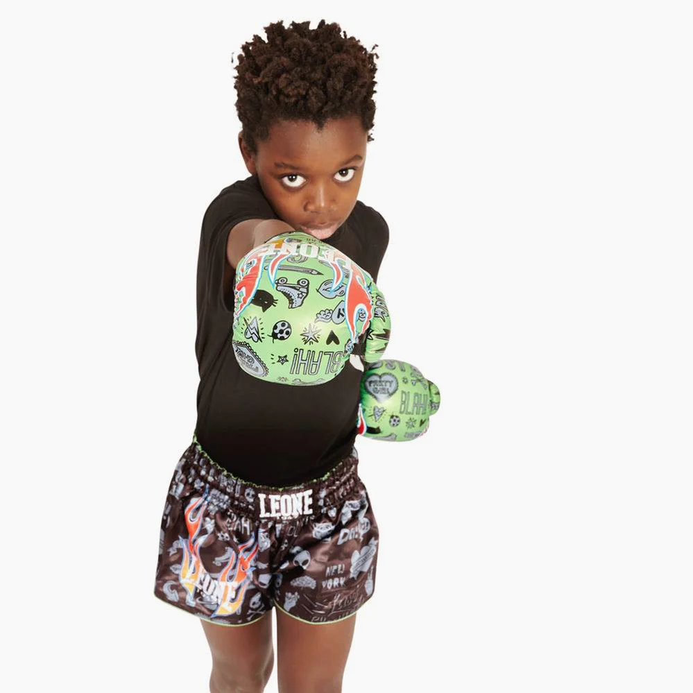 Kids kick-thai shorts Leone Flames ABJ20  - Image 4