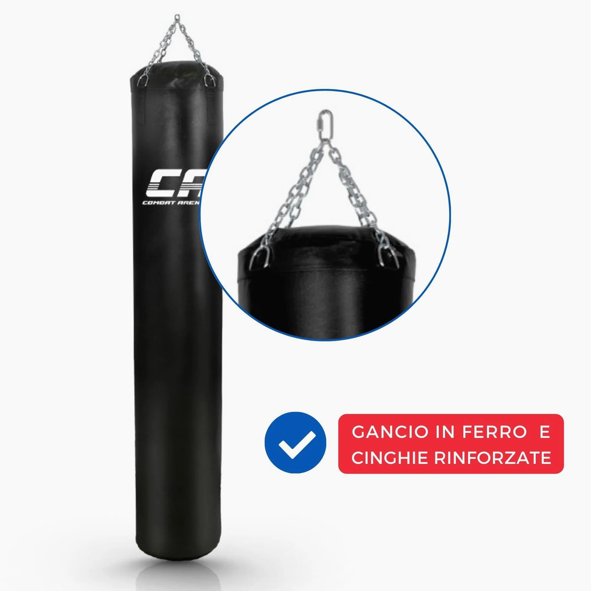 Long bag Combat Arena Training PRO 60 Kg Black  - Image 5