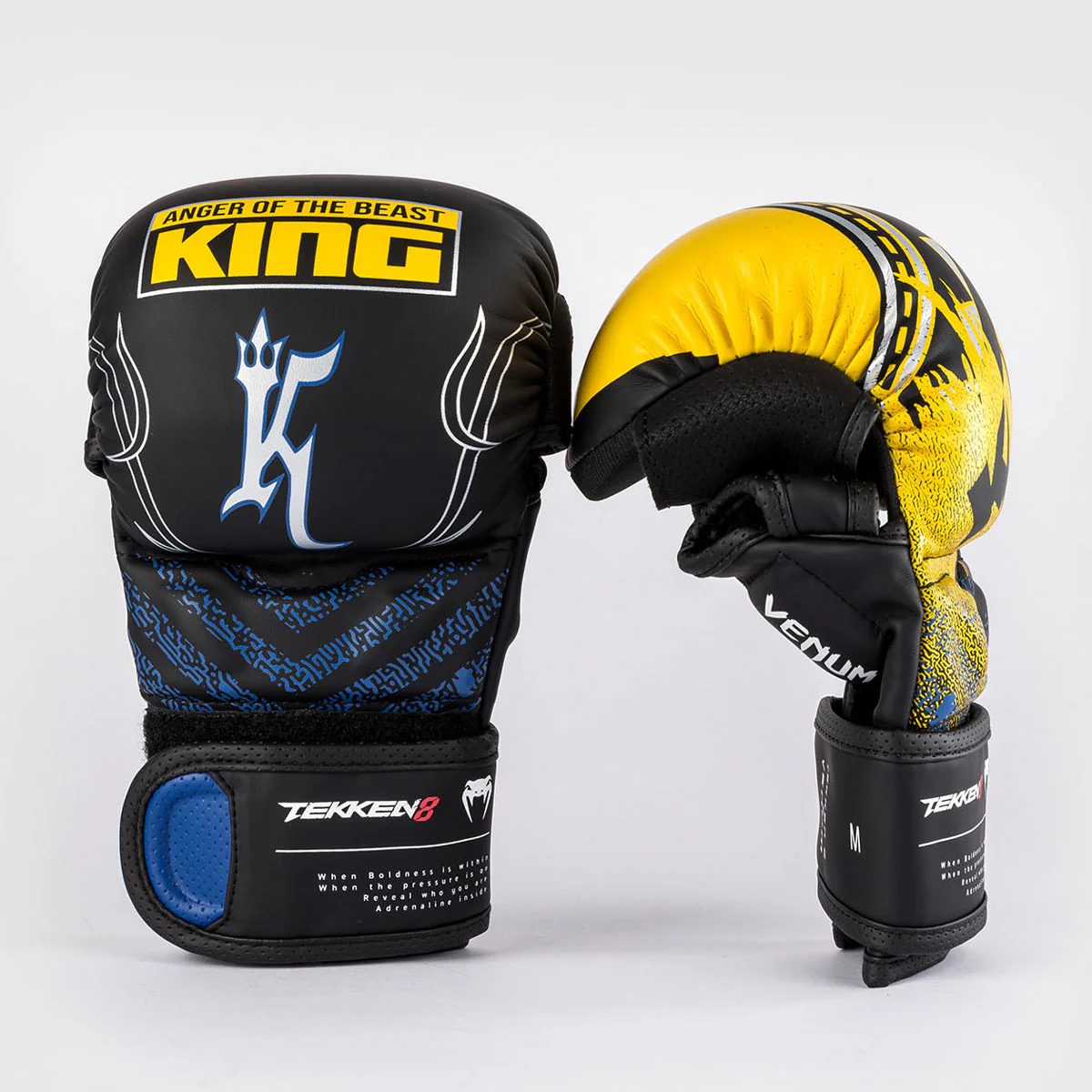 MMA gloves Tekken 8 King Black-yellow  - Image 2