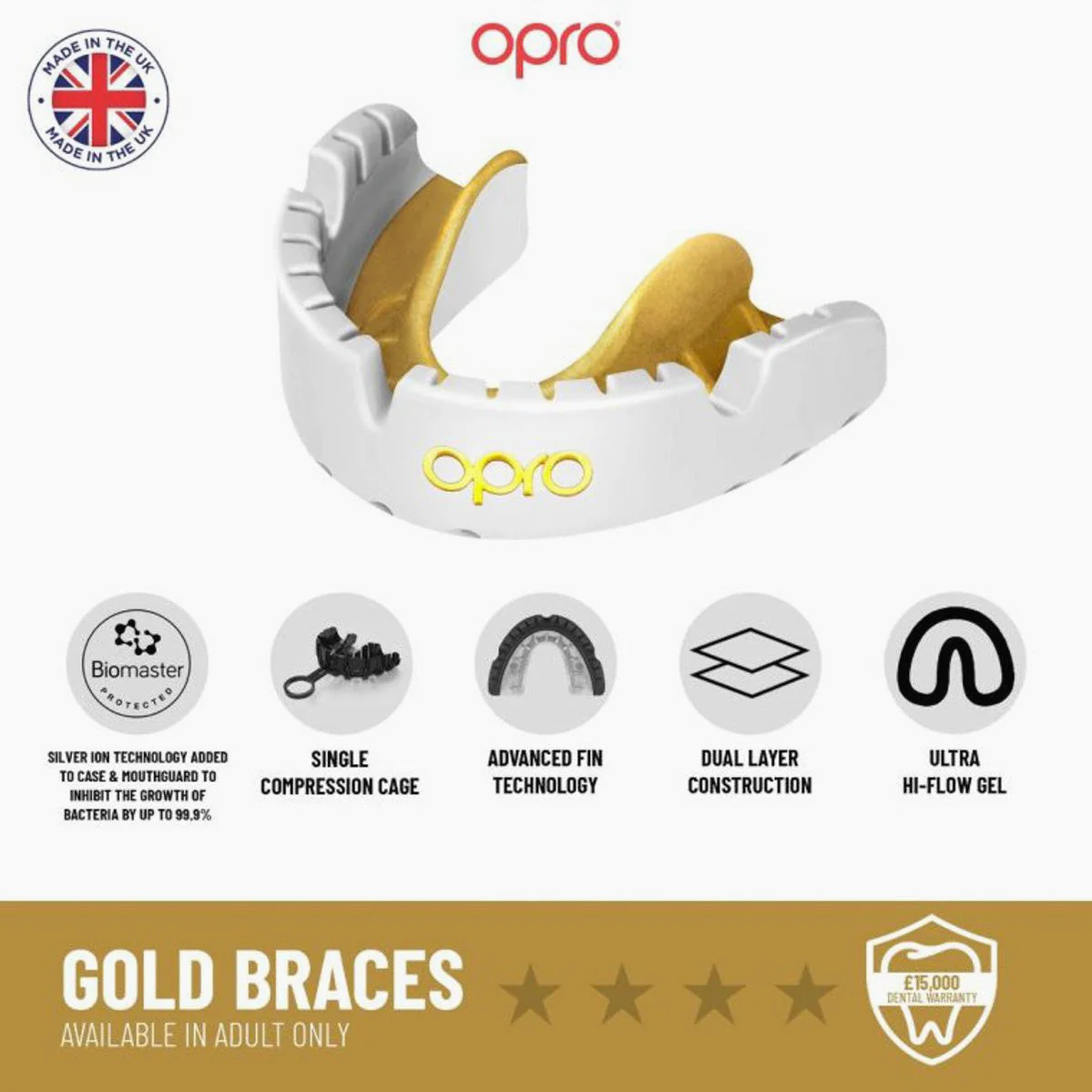 Mouthguard Opro Gold Self-Fit Braces for appliance  - Image 6