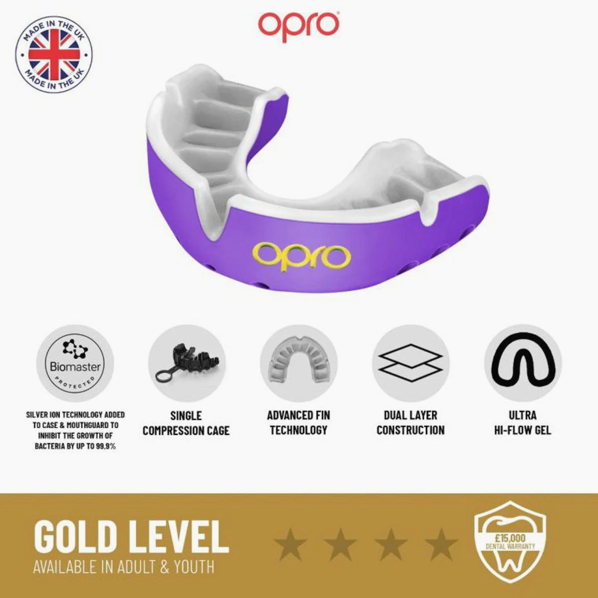 Mouthguard Opro Gold Self-Fit UFC  - Image 3