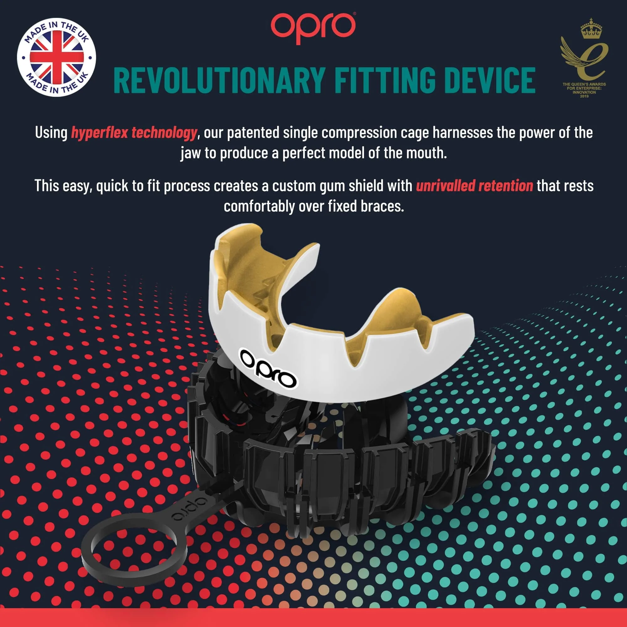 Mouthguard Opro Instant Custom-Fit for device Black-white  - Image 3