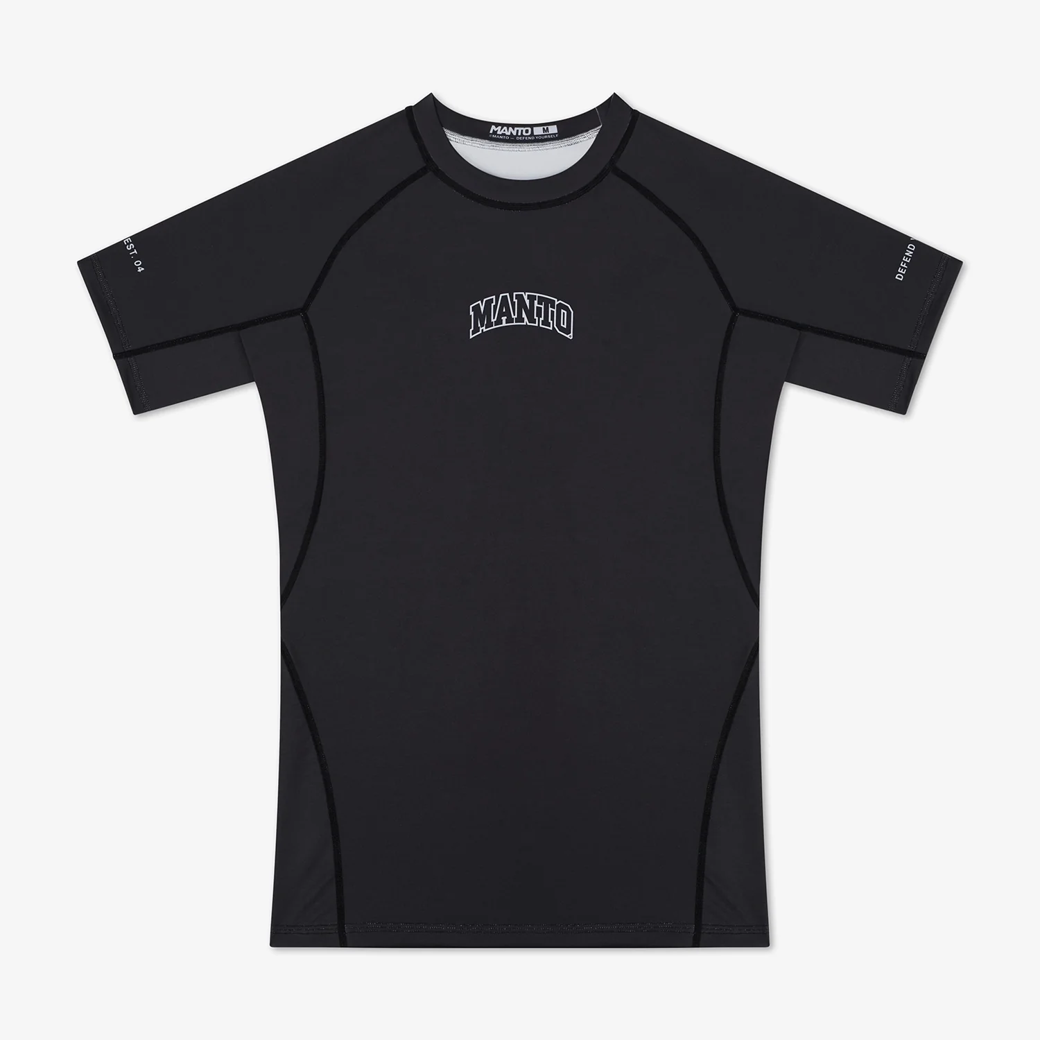 Rashguard Manto Varsity short sleeves Black 