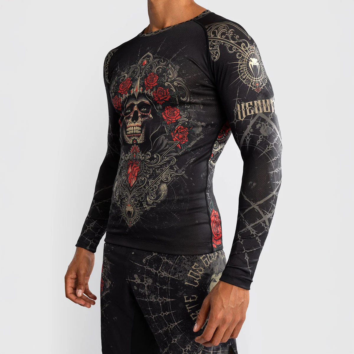 Rashguard Venum Santa Muerte 5.0 long sleeves Black-Gold  - Image 6